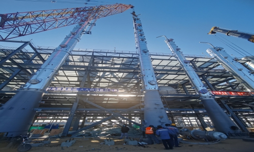 兖煤榆林能化50万吨聚甲氧基二甲醚项目（一期工程）现场进展